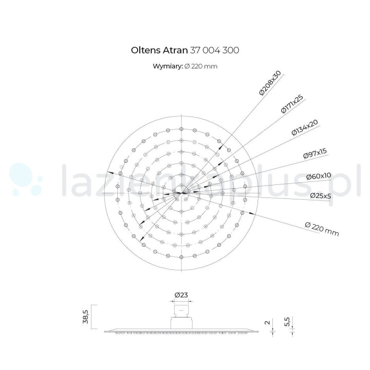 Zestaw  wannowo-prysznicowy podtynkowy termostatyczny, Olten Katla, czarny mat