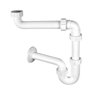 Syfon umywalkowy McAlpine rurowy - biały