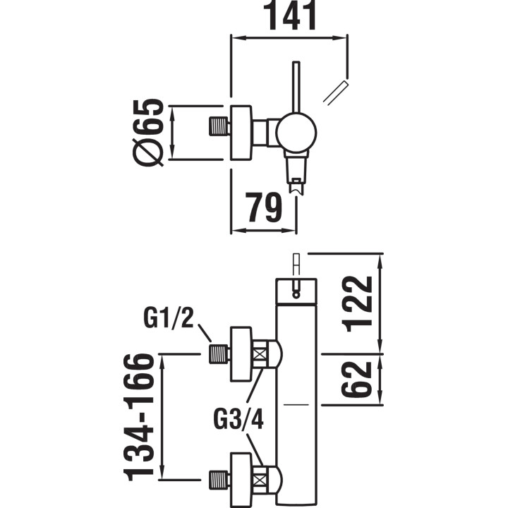 Bateria umywalkowa Laufen Kartell by Laufen, dwuuchwytowa podtynkowa, długość wylewki 175 mm - chrom