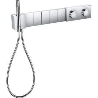 Bateria wannowa wolnostojąca Axor Edge, 2 wyjścia wody, szlif diamentowy, zestaw natryskowy, chrom