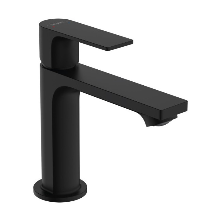 Bateria umywalkowa Hansgrohe Rebris E jednouchwytowa 80 CoolStart bez kompletu odpływowego - czarny mat
