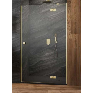 Drzwi kabiny prysznicowej Radaway Essenza 8 KDJ 90, lewe, 100x2000mm, szkło przejrzyste, profil złoto szczotkowane