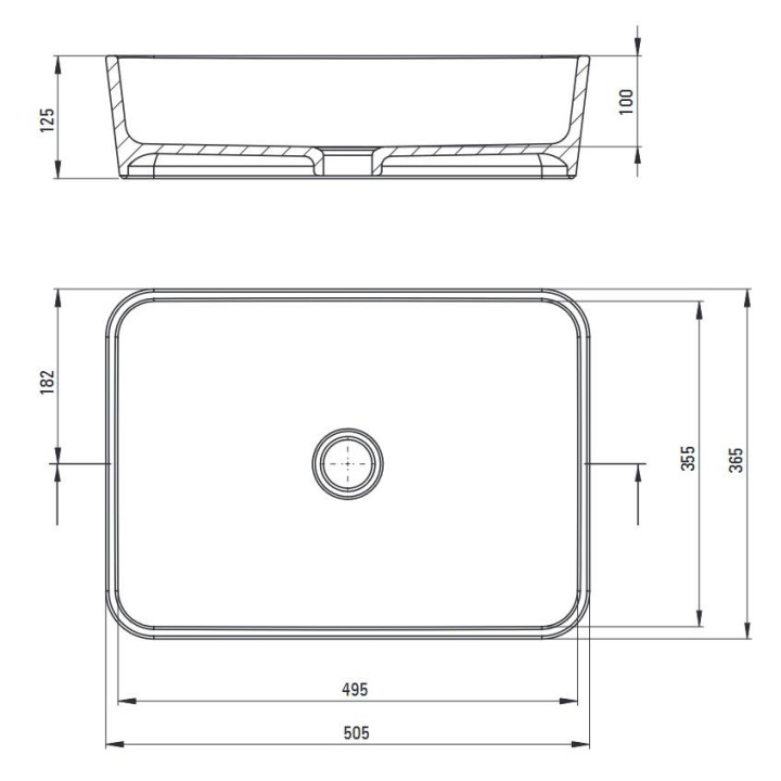 Umywalka ceramiczna nablatowa , Deante Tess, biała
