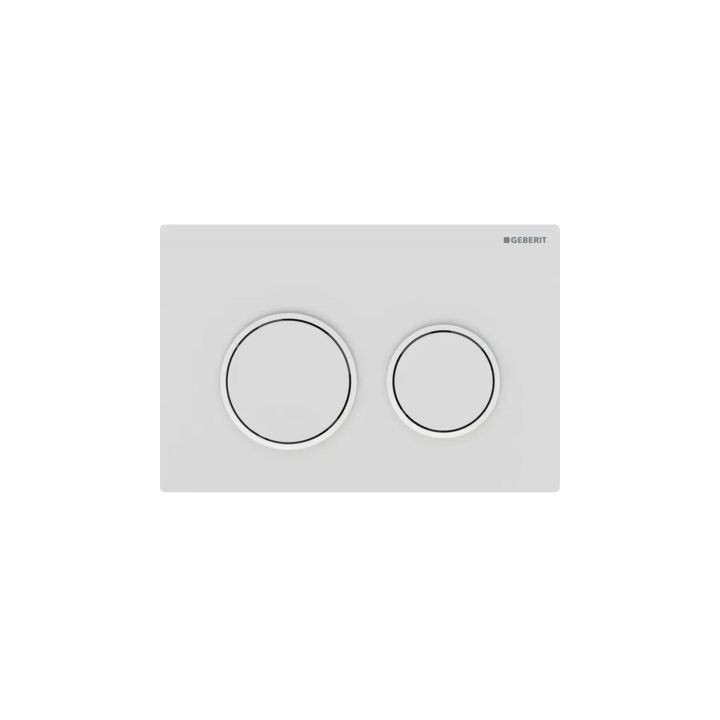 Przycisk Geberit Omega20 uruchamiający przedni/górny do spłuczek podtynkowych, biały-złocony-biały
