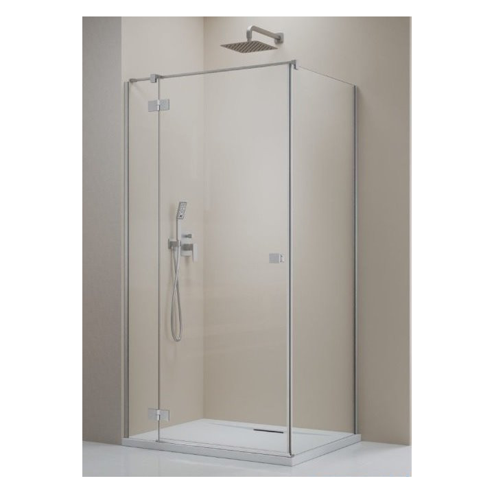 Ścianka boczna S1 70 Radaway Essenza New Black KDJ 66.7-68.2-200cm, profil czarny, szkło przejrzyste