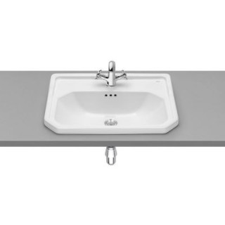 Umywalka blatowa Roca Carmen, 60x45cm, 1 otwór pod baterię, biała