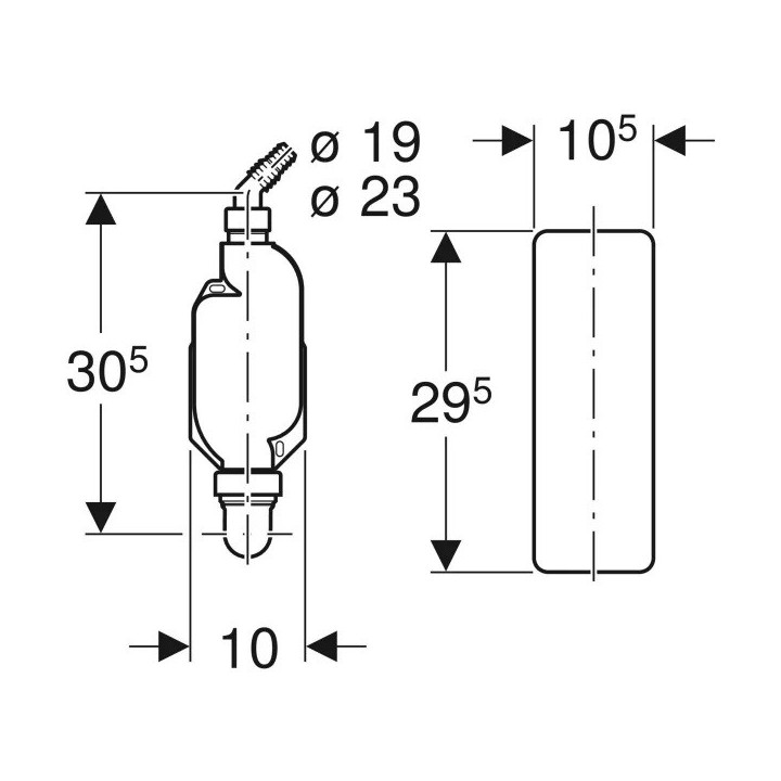 Geberit Zestaw odpływowy umywalkowy, ścienny chrom błyszczący 151.120.21.1- sanitbuy.pl