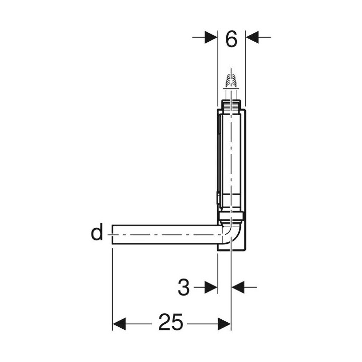 Geberit Zestaw odpływowy umywalkowy, ścienny chrom błyszczący 151.120.21.1- sanitbuy.pl