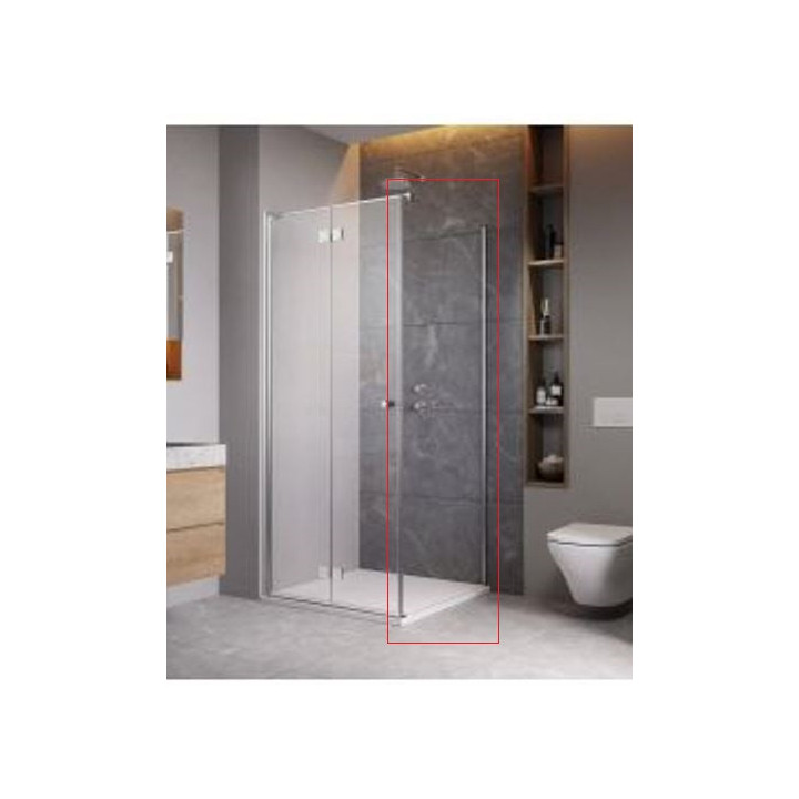 Drzwi prysznicowe Radaway Essenza New Black KDJ 80 cm, lewe, szkło przezroczyste z powłoką Easy Clean, profil czarny mat