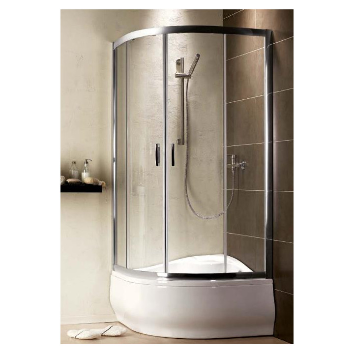 Kabina Radaway Premium Plus a1700 800 mm półokrągła z drzwiami dwuczęściowymi, szkło przejrzyste