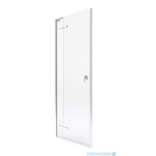Drzwi składane Roca Capital do wnęki prysznicowej, powłoka MaxiClean, profile aluminiowe chromowane