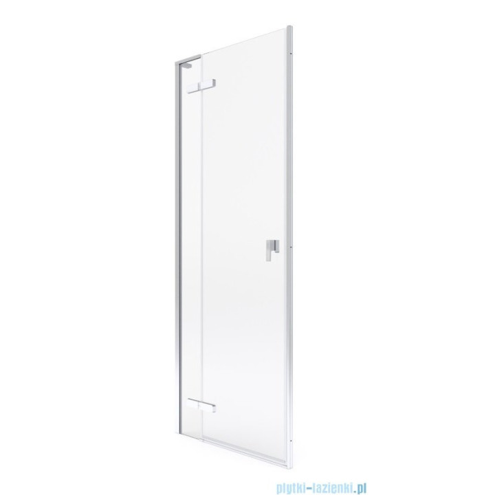 Drzwi składane Roca Capital do wnęki prysznicowej, powłoka MaxiClean, profile aluminiowe chromowane