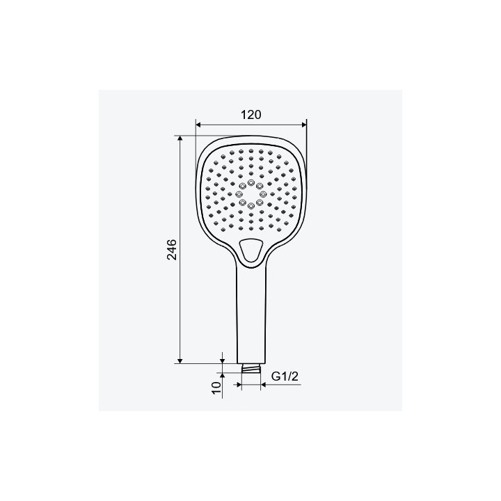 Słuchawka prysznicowa Excellent Tor, 1-funkcyjna, chrom