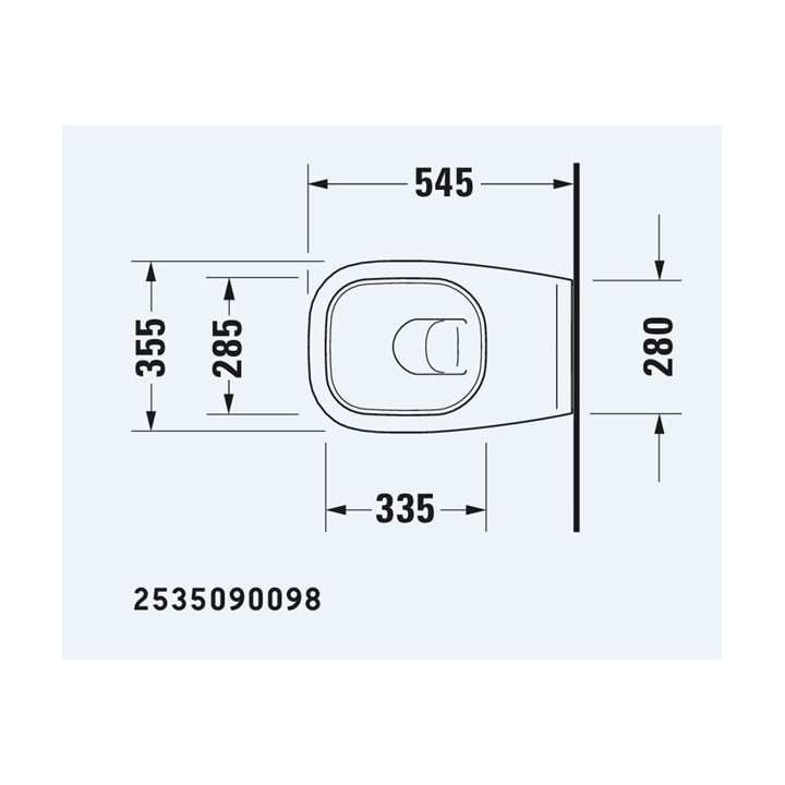 Miska toaletowa wisząca Duravit D-code, 355x545 mm, Biały Alpin- sanitbuy.pl