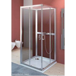 Kabina czterościenna Radaway Premium Plus 2S, 90x90 cm, szkło przejrzyste/grafit