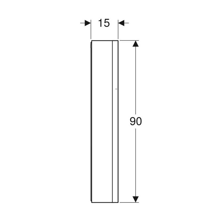 Szafka z lustrem z ComfortLight i dwojgiem drzwi, montaż natynkowy, wysokość 90 cm, Geberit ONE - Aluminium anodyzowane  