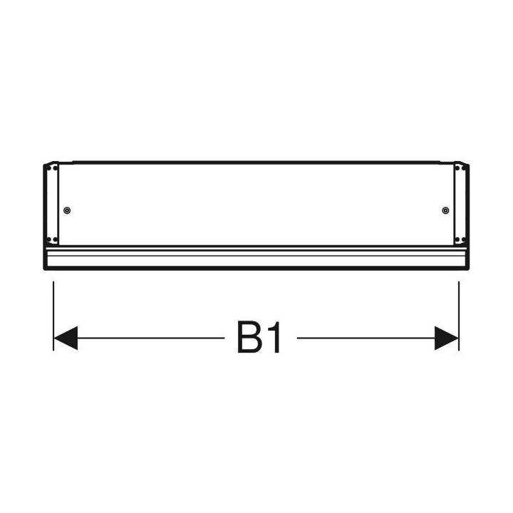 Szafka z lustrem z ComfortLight i dwojgiem drzwi, montaż natynkowy, wysokość 90 cm, Geberit ONE - Aluminium anodyzowane  