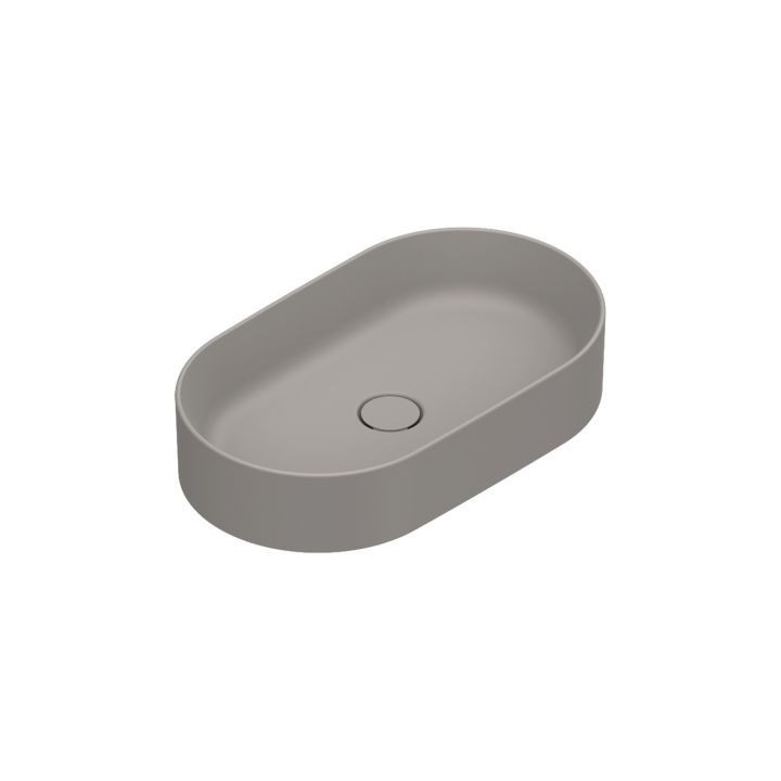 Umywalka nablatowa Catalano Alvena, 80x40cm, bez przelewu, bez otworu na baterie - tortora satin