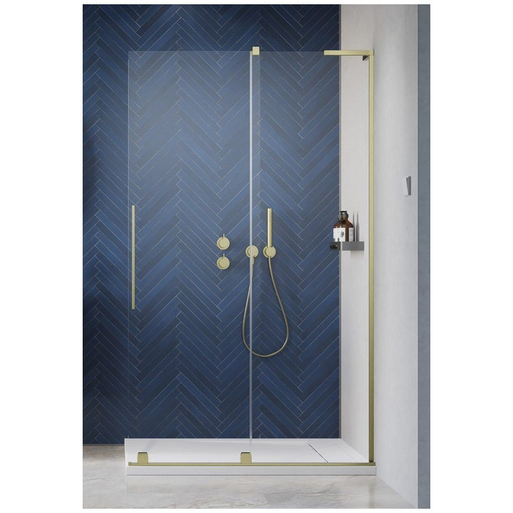 Kabina prysznicowa Radaway Furo-SL Walk-in 1200x2000mm, wersja prawa, profil czarny