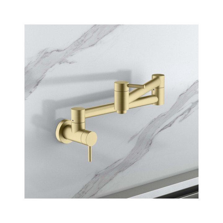 Bateria kuchenna Blue Water Corsa podokienna, z wyciąganą wylewką - inox czarna stal