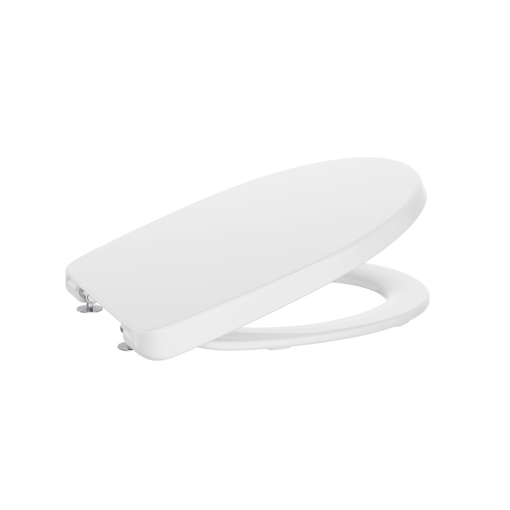 Deska WC Roca Victoria zwykła, zawiasy metalowe, Supralit - biała
