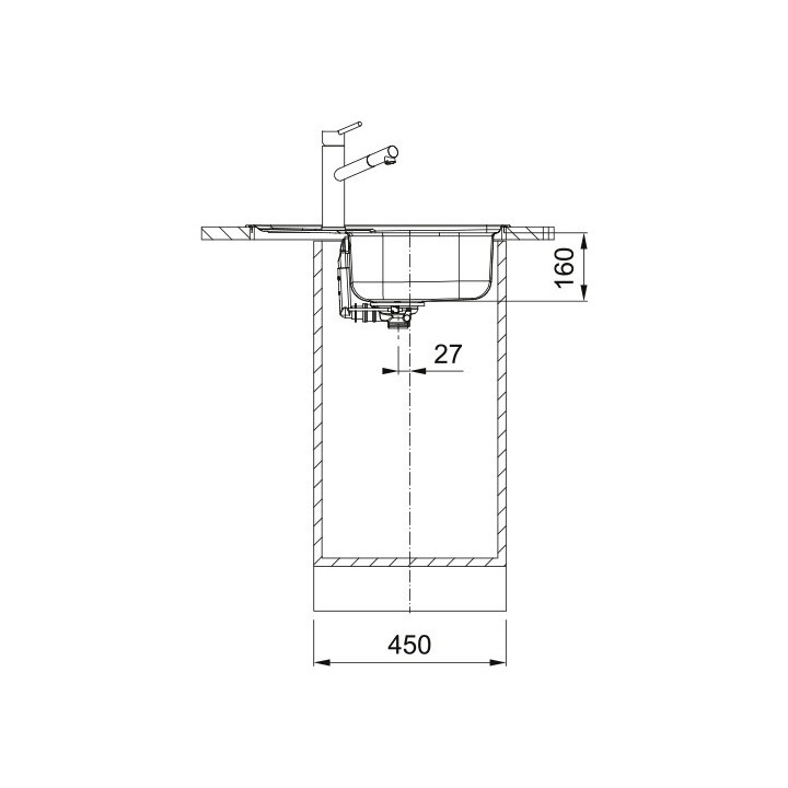 Zlewozmywak Franke Spark SKL 611-63, 63,5x50cm, stal szlachetna len
