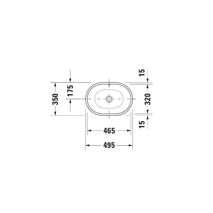 Umywalka stawiana, Duravit Foster, 495x350 mm, Biały Alpin WonderGliss- sanitbuy.pl