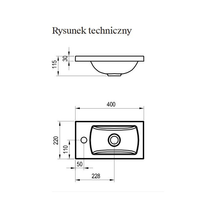 Miska WC podwieszana Ravak Classic RimOff 37x51x33 cm bez kołnierza, biała