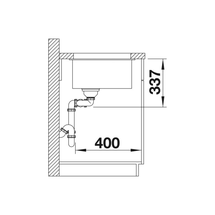 Zlewozmywak Blanco Subline 480/320-U Siligranit PuraDur 85,5x40cm 2 kom bez korka, tartufo