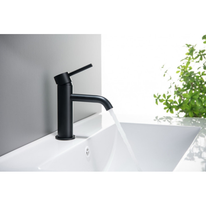 Bateria umywalkowa Blue Water Boston Jednouchwytowa, z korkiem klik-klak - nikiel