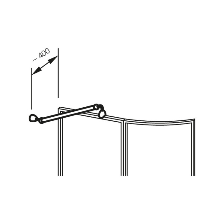 Profil poszerzający Ravak Nexty +2 cm NNPS - czarny
