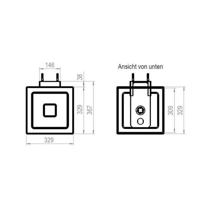 Umywalka Alape WT.RX325QS kolumnowa  325x325 mm- sanitbuy.pl