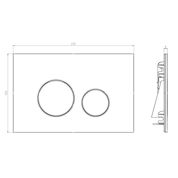 Przycisk spłukujący Jomo Trend, czarny mat