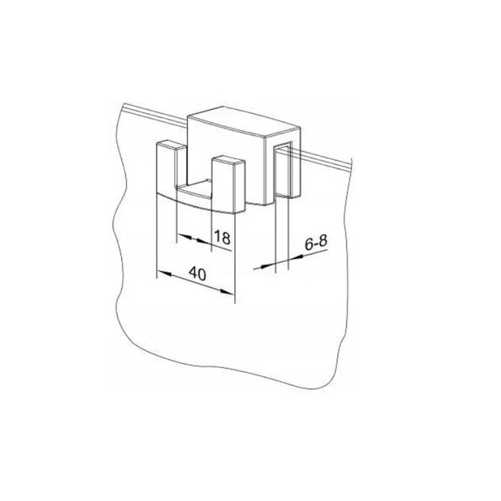 Relingowy wieszak Radaway na ręcznik - złoty błyszczący