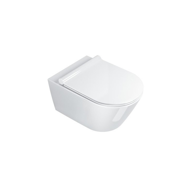 Miska Catalano Sfera NF wisząca, 35x50 cm, bezrantowa, biała + deska wolnoopadająca slim + mocowania