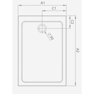 Brodzik prostokątny Radaway Doros D Compact, 130x90cm, akrylowy, stone biały