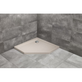 Brodzik prostokątny Radaway Doros F, 140x80cm, akrylowy, stone white