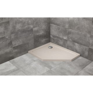 Brodzik pięciokątny lewy Radaway Doros PT E 100x80cm biały