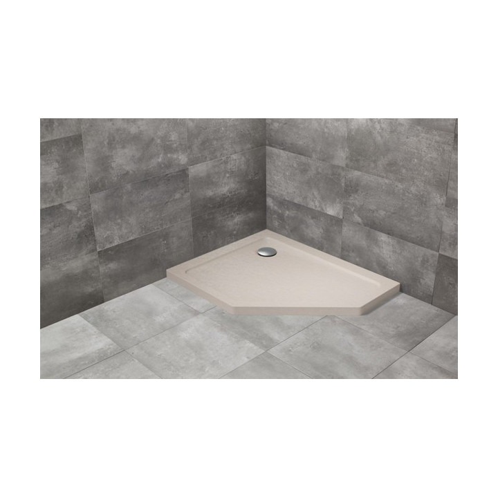 Brodzik pięciokątny lewy Radaway Doros PT E 100x80cm biały