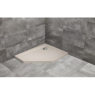 Brodzik pięciokątny lewy Radaway Doros PT E 100x80cm - stone kaszmirowy