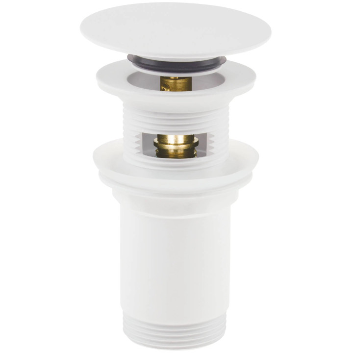 Ceramiczny korek umywalkowy/bidetowy z tuleją Deante, click-clack, złoto szczotkowane