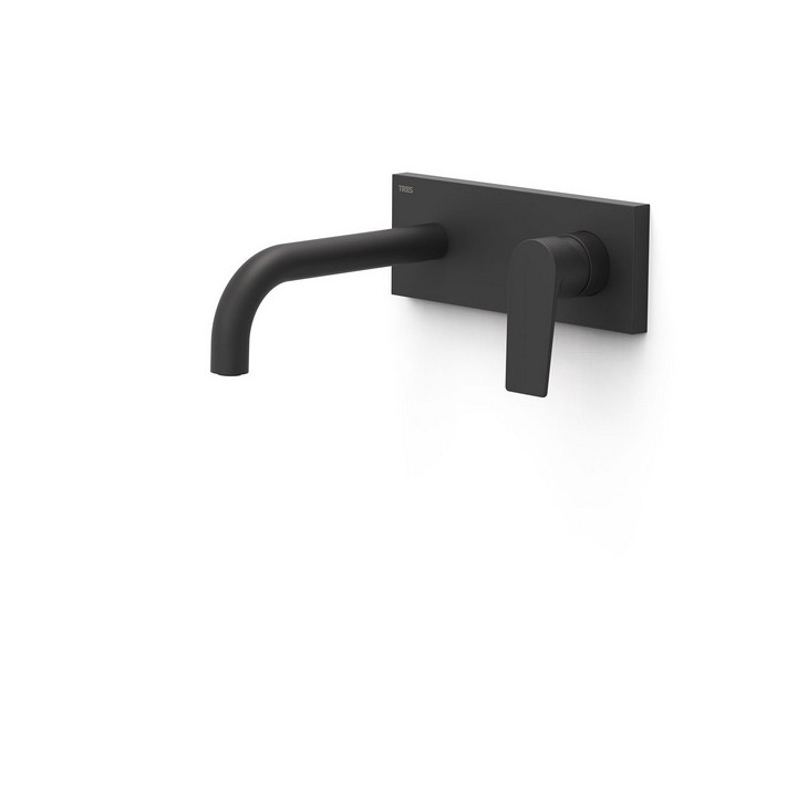 Element naścienny do podtynkowego korpusu baterii umywalkowej TRES Project-Tres, wylewka 180mm, chrom