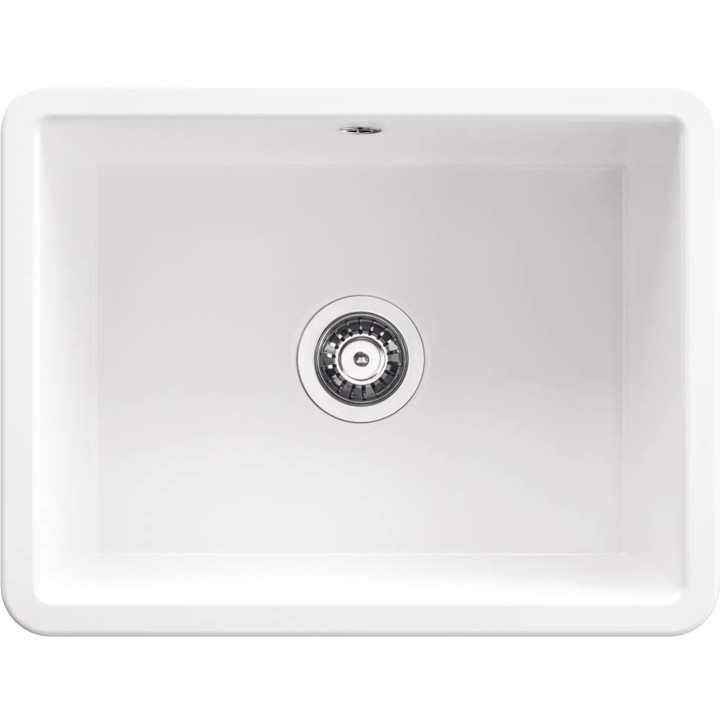 Zlewozmywak granitowy Deante Magnetic, 56x50cm, wpuszczany w blat - czarny