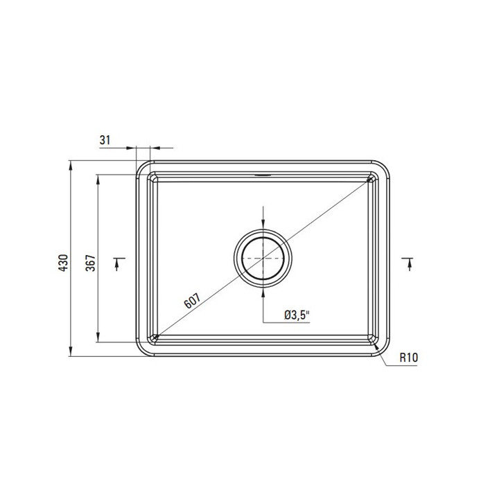 Zlewozmywak granitowy Deante Magnetic, 56x50cm, wpuszczany w blat - czarny