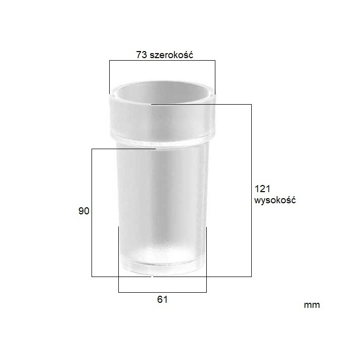 Uchwyt Stella Monaco ze szklanką, chrom