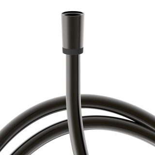 Uchwyt stały Tres z przyłączem wody do słuchawki prysznicowej z wężem - czarny mat