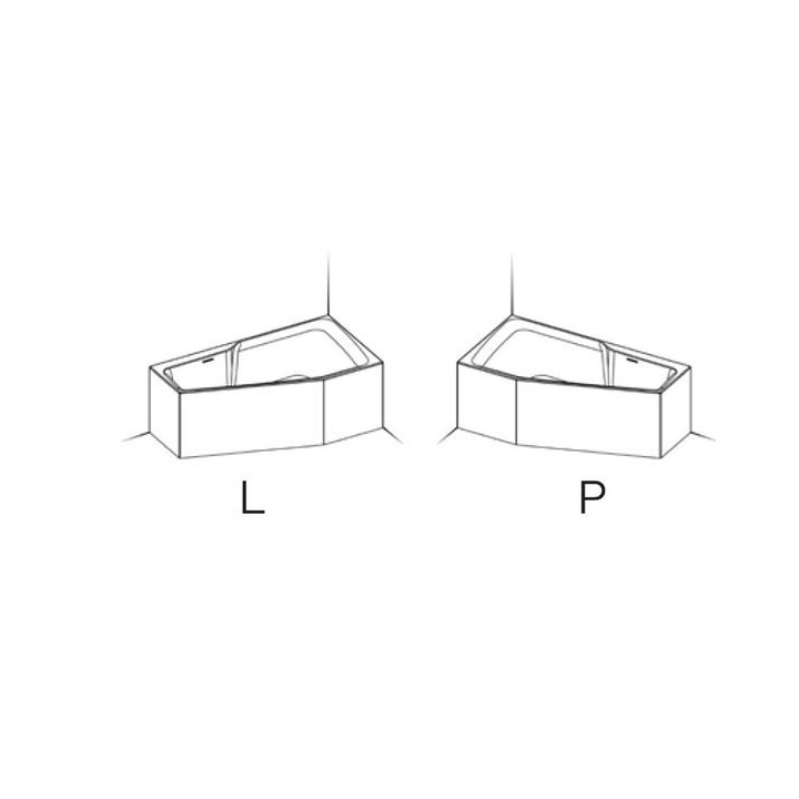 Wanna przyścienna Riho Desire Back2Wall wolnostojąca, akrylowa 180 x 84 cm, z syfonem - biała