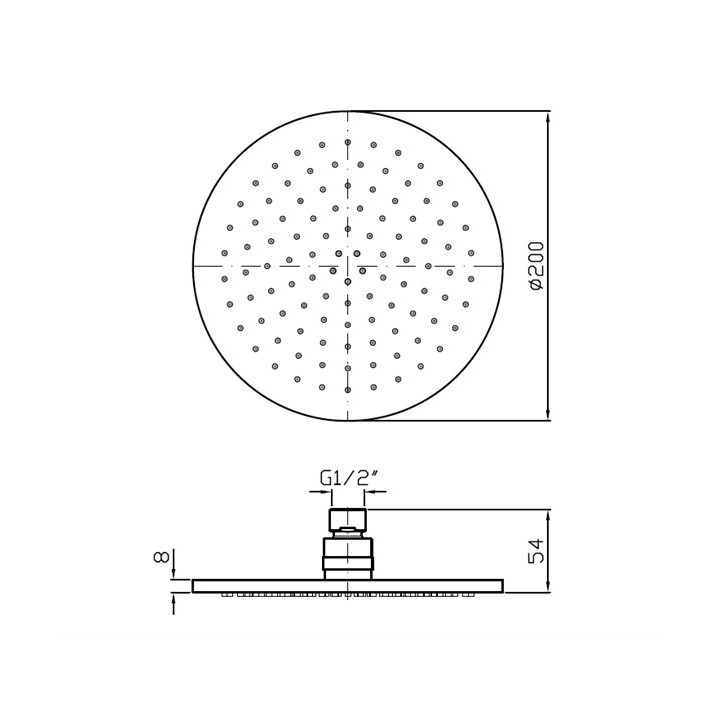 PYTAJ O RABAT !Ramię natrysku Zucchetti Pan S, sufitowe, długość 300 mm - czekoladowy szczotkowany PVD