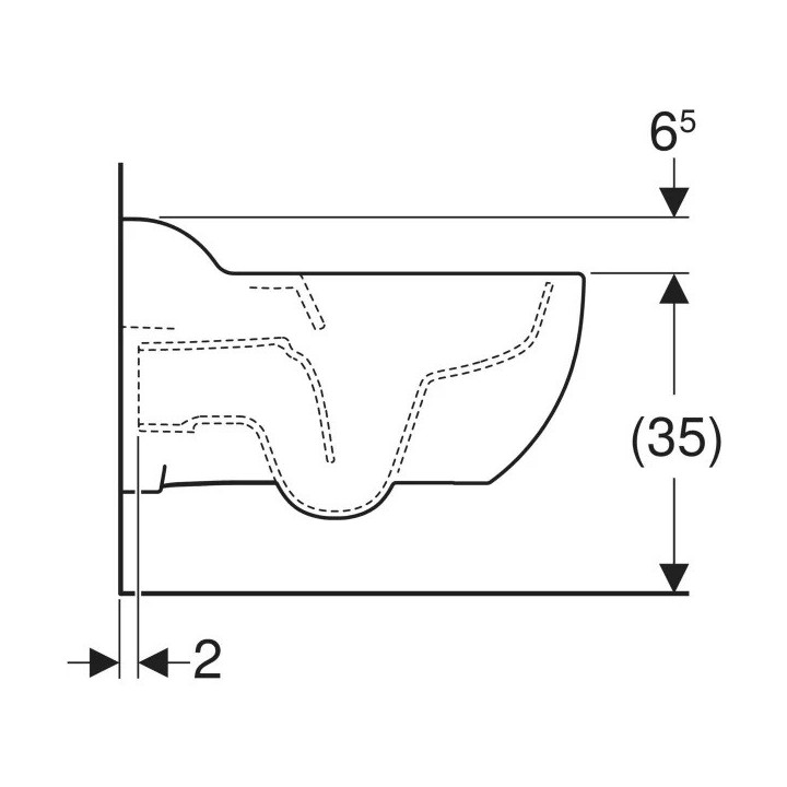 Wisząca miska WC dla dzieci ,lejowa, Geberit Bambini, biała