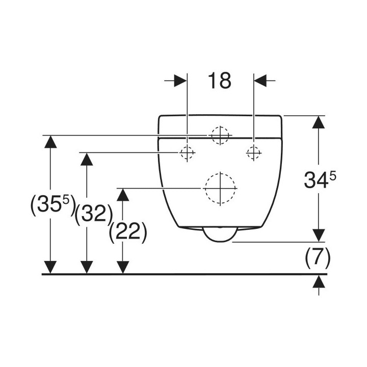 Wisząca miska WC dla dzieci ,lejowa, Geberit Bambini, biała